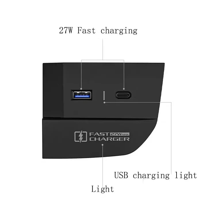 USB Center Console Charger Insert For BMW G Chassis G20 / G22 / G30 / G42 / G60 / G80 / G82 / G87 / F90 / G01 / G02 / G03 / G05 / G06