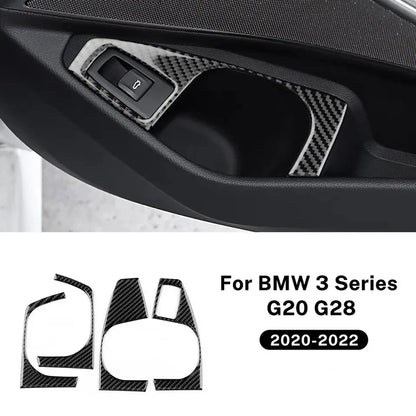Door Cup Holder Carbon Fiber Trim for BMW G20 Pre-LCI 2019-2022