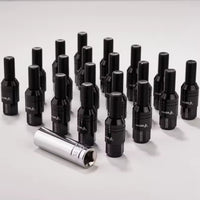 New20Psc Steel+Aluminium Alloy Taper Lug Bolt Cone Seat Wheel Bolts Lug Nuts With Caps M12*1.5 M14*1.25 M14*1.5 For BMW