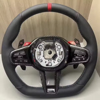 Aftermarket steering wheel fits any BMW with any button configuration, with or without heating and driver assist. BMW CS M4 G01 G02 G05 G06 G07 G30 G31 G32 G82 G42 G14 G20 G21 G80 G81 G22 G23 G26 X1 X3 X4 X5 X6 X3M X4M X5M X6M M3 M4 M5 M8 F90 F91 F92 F93