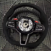 Aftermarket steering wheel fits any BMW with any button configuration, with or without heating and driver assist. BMW CS M4 G01 G02 G05 G06 G07 G30 G31 G32 G82 G42 G14 G20 G21 G80 G81 G22 G23 G26 X1 X3 X4 X5 X6 X3M X4M X5M X6M M3 M4 M5 M8 F90 F91 F92 F93