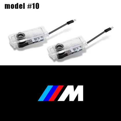 2Pc LED Car Door Welcome puddle. BMW CS M4 G01 G02 G05 G06 G07 G30 G31 G32 G82 G42 G14 G20 G21 G80 G81 G22 G23 G26 X1 X3 X4 X5 X6 X3M X4M X5M X6M M3 M4 M5 M8 F90 F91 F92 F93