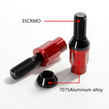 M14x1.5 M14x1.25 M12x1.5 M12x1.25 Thread Length 28mm Wheel Forged Bolts Nuts Screw for Bmw Benz Audi VW Golf 20Pieces/Set