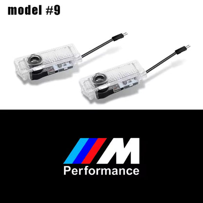 2Pc LED Car Door Welcome puddle. BMW CS M4 G01 G02 G05 G06 G07 G30 G31 G32 G82 G42 G14 G20 G21 G80 G81 G22 G23 G26 X1 X3 X4 X5 X6 X3M X4M X5M X6M M3 M4 M5 M8 F90 F91 F92 F93
