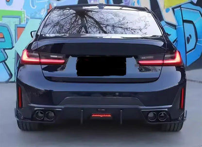 Dry Carbon Fiber or ABS Plastic LED Rear Diffuser for BMW G20 LCI M Sport 2023+