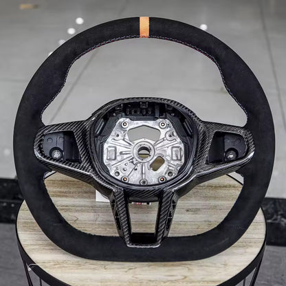 Aftermarket steering wheel fits any BMW with any button configuration, with or without heating and driver assist. BMW CS M4 G01 G02 G05 G06 G07 G30 G31 G32 G82 G42 G14 G20 G21 G80 G81 G22 G23 G26 X1 X3 X4 X5 X6 X3M X4M X5M X6M M3 M4 M5 M8 F90 F91 F92 F93