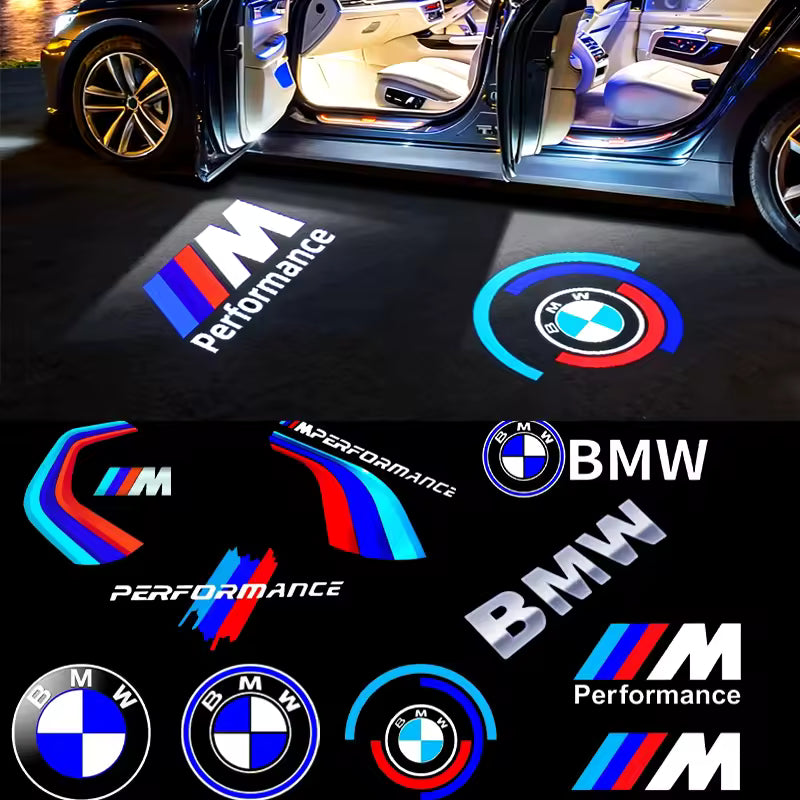 2Pc LED Car Door Welcome puddle. BMW CS M4 G01 G02 G05 G06 G07 G30 G31 G32 G82 G42 G14 G20 G21 G80 G81 G22 G23 G26 X1 X3 X4 X5 X6 X3M X4M X5M X6M M3 M4 M5 M8 F90 F91 F92 F93