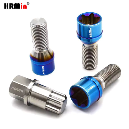 HRMin Gr5 titanium wheel bolt M14x1.25x28-45mm screws Torx cone seat for BMW Mini Toyota SUPRA etc