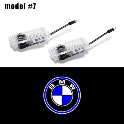 2Pc LED Car Door Welcome puddle. BMW CS M4 G01 G02 G05 G06 G07 G30 G31 G32 G82 G42 G14 G20 G21 G80 G81 G22 G23 G26 X1 X3 X4 X5 X6 X3M X4M X5M X6M M3 M4 M5 M8 F90 F91 F92 F93