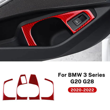 Door Cup Holder Carbon Fiber Trim for BMW G20 Pre-LCI 2019-2022