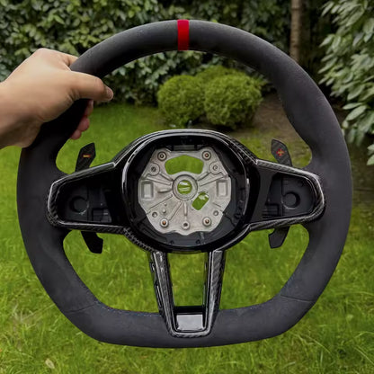 Aftermarket steering wheel fits any BMW with any button configuration, with or without heating and driver assist. BMW CS M4 G01 G02 G05 G06 G07 G30 G31 G32 G82 G42 G14 G20 G21 G80 G81 G22 G23 G26 X1 X3 X4 X5 X6 X3M X4M X5M X6M M3 M4 M5 M8 F90 F91 F92 F93