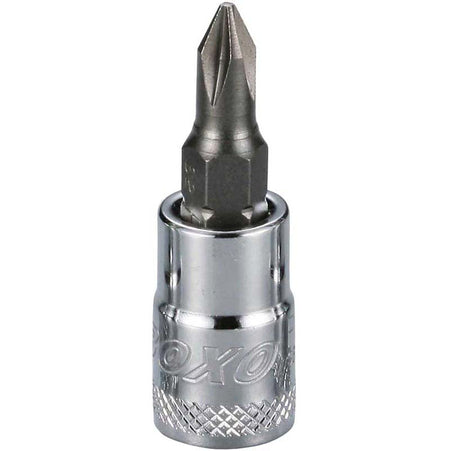 BOXO 1/4" Phillips Bit Sockets - Sizes PH0 to PH3