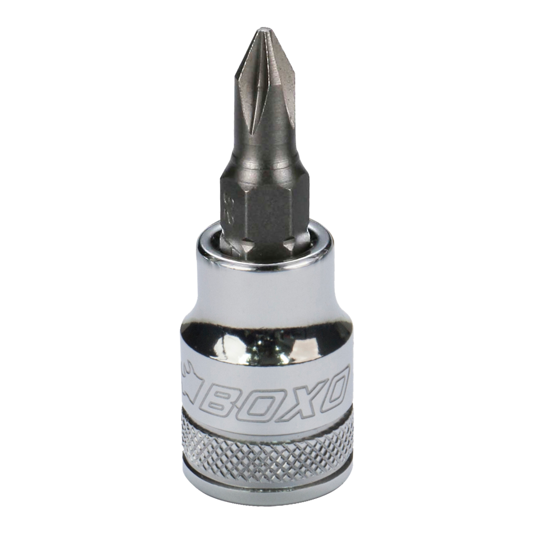 BOXO 3/8" Phillips Bit Sockets - Sizes PH1 to PH3)