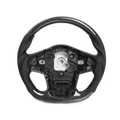 SHFT Toyota Supra Steering Wheel In Gloss Carbon Fibre & Leather (A90)