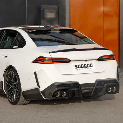 SOOQOO BMW M5 G90 G99 Type-B Prepreg Carbon Fiber Rear Diffuser
