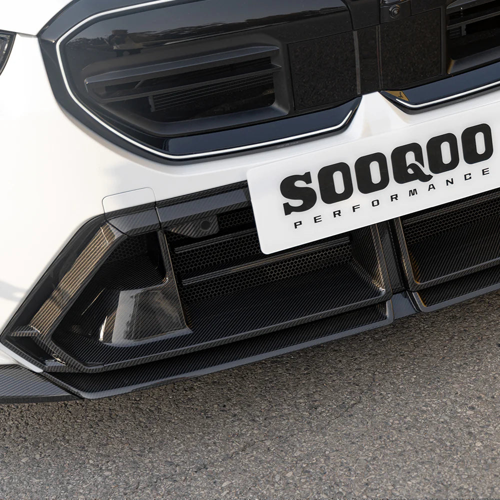 SOOQOO BMW M5 G90 G99 Prepreg Carbon Fiber Front Bumper Center Trim