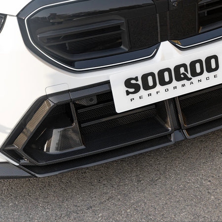 SOOQOO BMW M5 G90 G99 Prepreg Carbon Fiber Front Bumper Center Trim