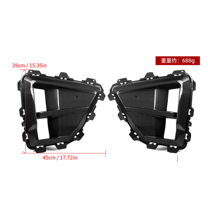 SOOQOO BMW X5M F95 X6M F96 LCI Prepreg Carbon Fiber Front Duct