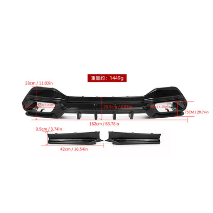 SOOQOO BMW G16 Carbon Fiber Diffuser