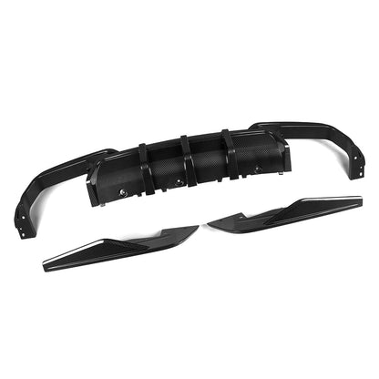 SooQoo BMW M8 F91 F92 Aggressive Rear Diffuser In Gloss Carbon Fibre