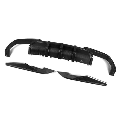 SooQoo BMW M8 F91 F92 Aggressive Rear Diffuser In Gloss Carbon Fibre