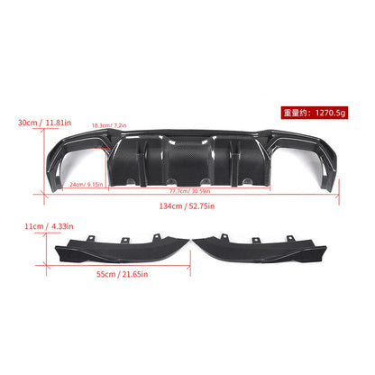 SOOQOO BMW G22 G23 Prepreg Carbon Fiber Diffuser