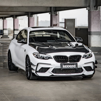 SooQoo BMW F87 M2 Front Canards In Gloss Carbon Fibre