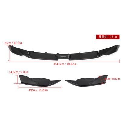 SOOQOO BMW M8 F91 F92 F93 Carbon Fiber Front Lip