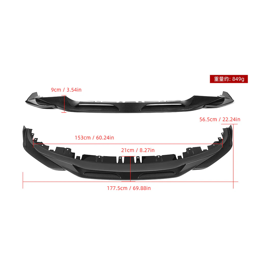SOOQOO BMW G26/i4 M50i Prepreg Carbon Fiber Front Lip
