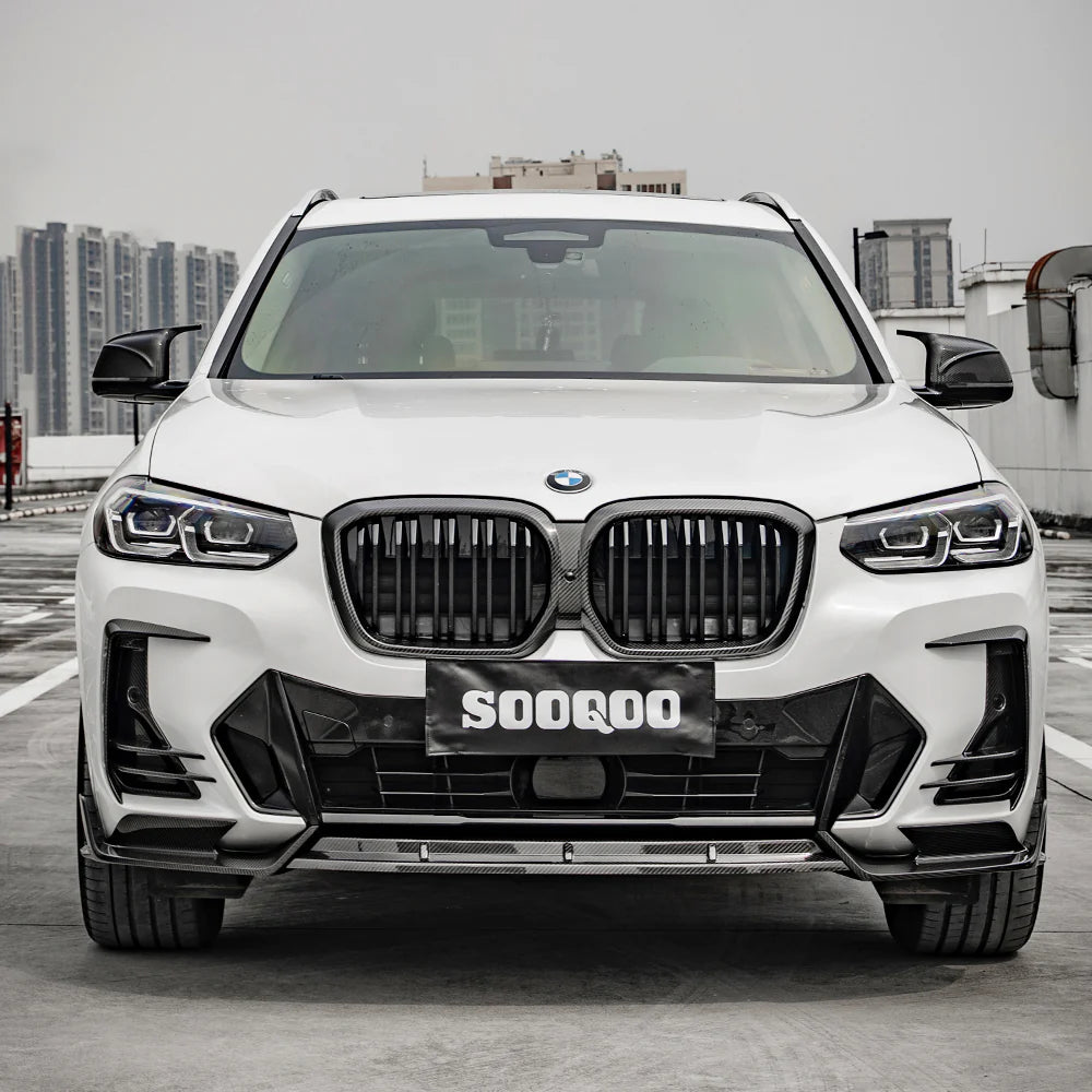 SOOQOO BMW iX3 Carbon Fiber Front Lip