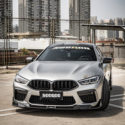 SooQoo BMW M8 F91 F92 F93 Front Splitter In Gloss Carbon Fibre
