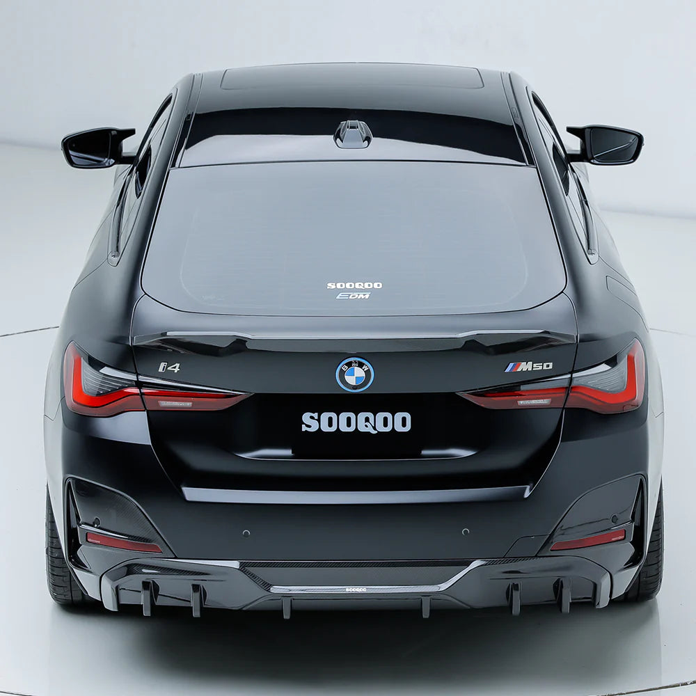 SOOQOO BMW G26/i4 Carbon Fiber Rear Bumper Trim