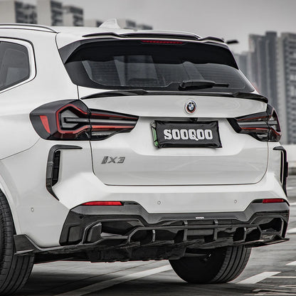 SOOQOO BMW iX3 G08 BEV X3 G01 Carbon Fiber Roof Spoiler