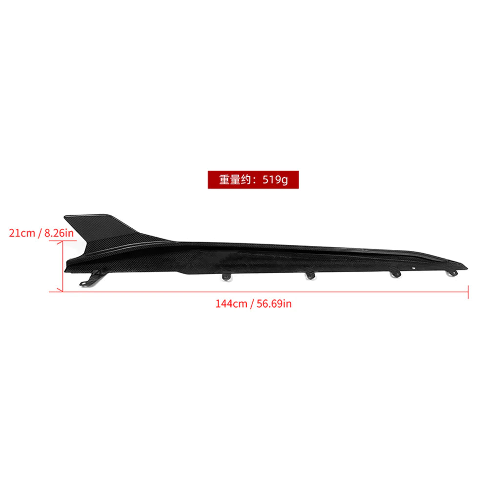 SOOQOO BMW G14 G15 / M8 F91 F92 Carbon Fiber Side Skirt