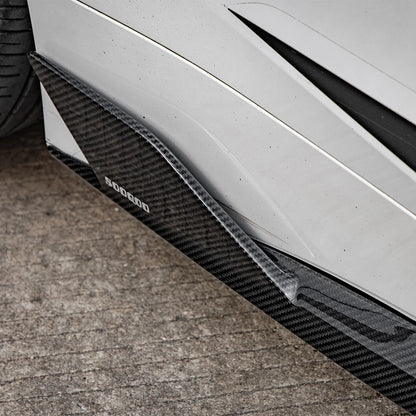 SOOQOO BMW G22 G23 Prepreg Carbon Fiber Side Skirt