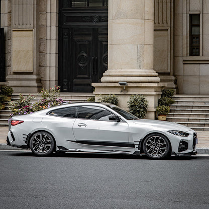 SooQoo BMW G22 G23 4 Series Side Skirts In Gloss Carbon Fibre