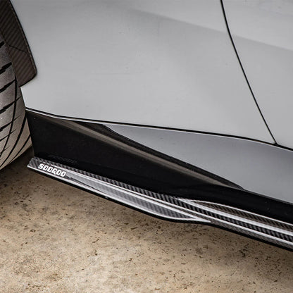 SOOQOO BMW G42 Prepreg Carbon Fiber Side Skirt