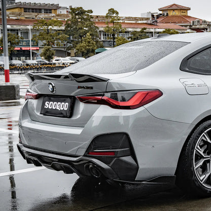 SOOQOO BMW G26 Prepreg Carbon Fiber Single Tip Diffuser