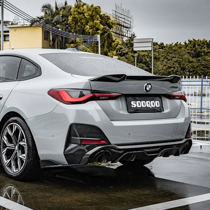 SOOQOO BMW G26 Prepreg Carbon Fiber Single Tip Diffuser