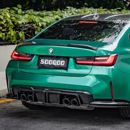SOOQOO BMW M4 G82 G83 Type-A Prepreg Carbon Fiber Rear Diffuser Set