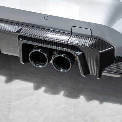 SOOQOO BMW M3 G80 G81 Type-B Prepreg Carbon Fiber Rear Diffuser Set
