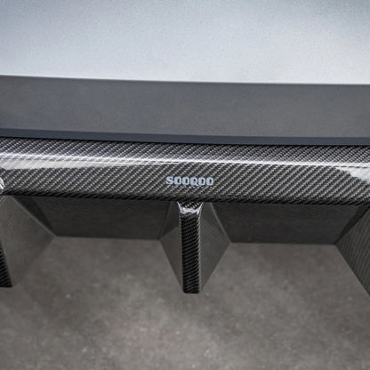 SOOQOO BMW M3 G80 G81 Type-B Prepreg Carbon Fiber Rear Diffuser Set