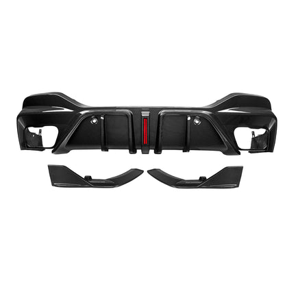 SOOQOO BMW X6 G06 Prepreg Carbon Fiber Rear Diffuser With Brake Light