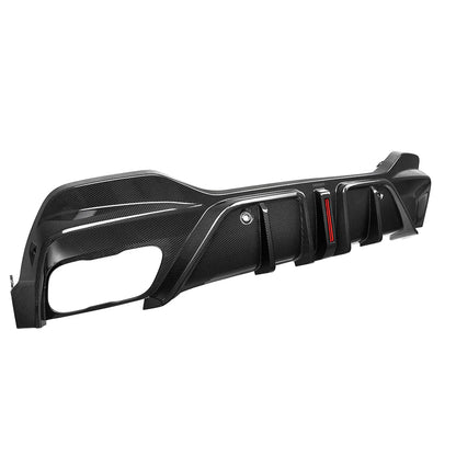 SOOQOO BMW X6 G06 Prepreg Carbon Fiber Rear Diffuser With Brake Light
