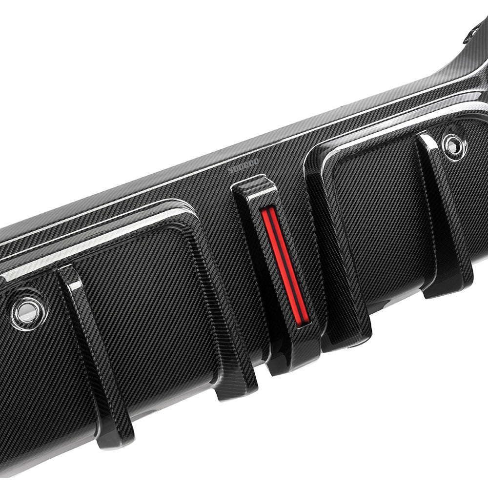 SOOQOO BMW X6 G06 Prepreg Carbon Fiber Rear Diffuser With Brake Light