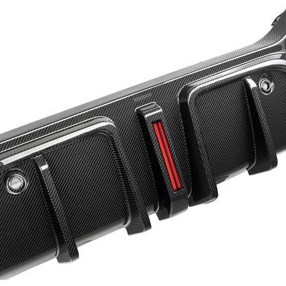 SOOQOO BMW X6 G06 Prepreg Carbon Fiber Rear Diffuser With Brake Light