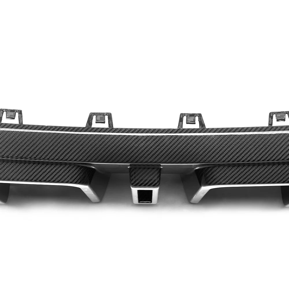 SOOQOO BMW X6 G06 Prepreg Carbon Fiber Rear Diffuser With Brake Light