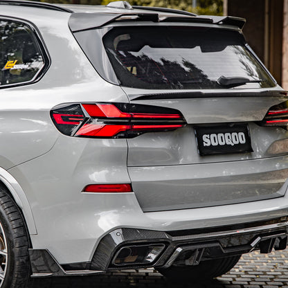 SooQoo BMW G05 X5 SQ Style Rear Diffuser In Gloss Carbon Fibre