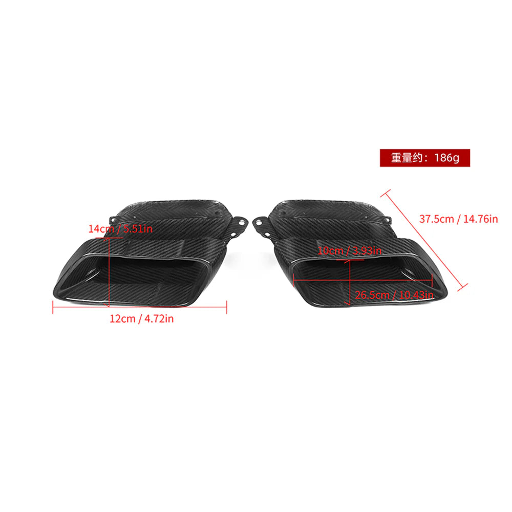 SOOQOO BMW X5 G05 Carbon Fiber Exhaust Tips