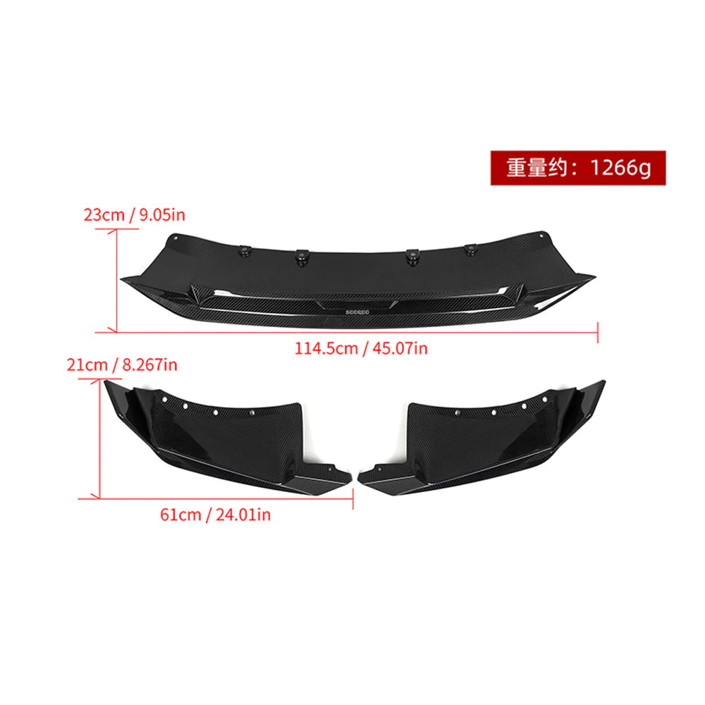 SOOQOO BMW X5 G05 LCI Carbon Fiber Front Lip